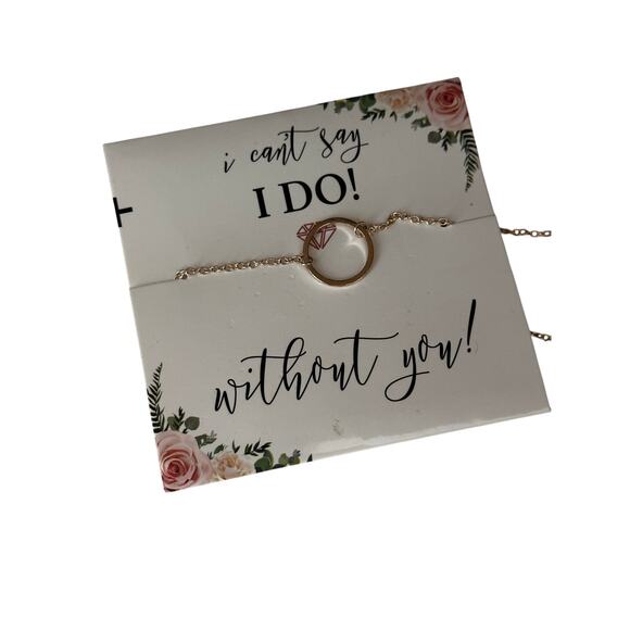Bridesmaids Invitation Necklaces I Can’t Say I Do Without You - Set of 6 - Picture 1 of 5